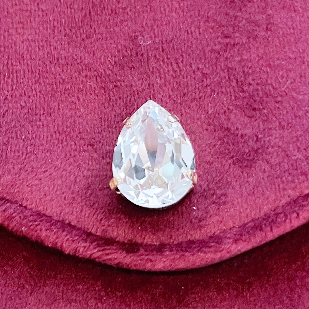 Swarovski Velveteen Clutch, Burgundy